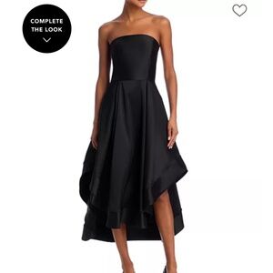 Aqua Mikado strapless mdiigown